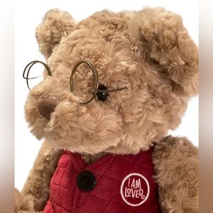 Helzberg Diamonds collectible plush bear with removable backpack pouch/bag